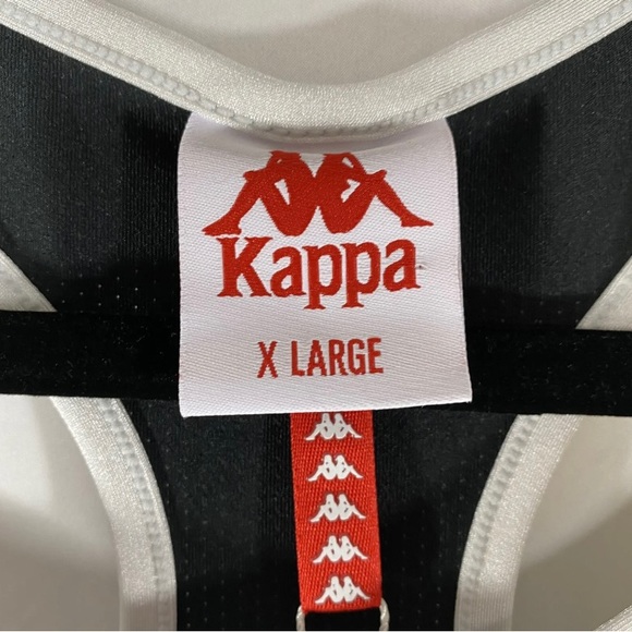 KAPPA Authentic Race Catim Women Size XL Sports Bra White Yellow Black NEW - Picture 3 of 6